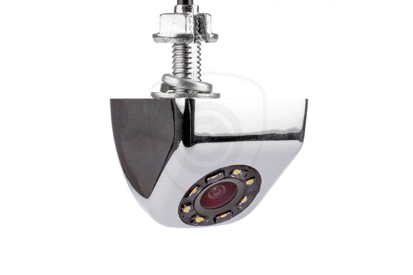 Couvací kamera UNI-METAL | couvací a parkovací technika VESTYS Univerzální kovová parkovací kamera do auta ve stříbrné, bílé a černé barvě. Možnost rozšířit o automatické LED svícení a dynamické trajektorie při couvání.