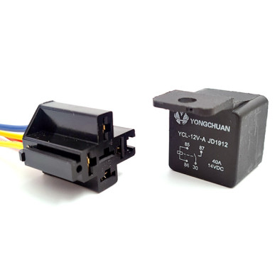 Spínací relé 12V 40A 4-Pin s paticí Spínací relé 12V 40A 4-Pin s paticí