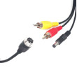 Redukce ze 4-PIN samec / 2x RCA samec + napájení samec