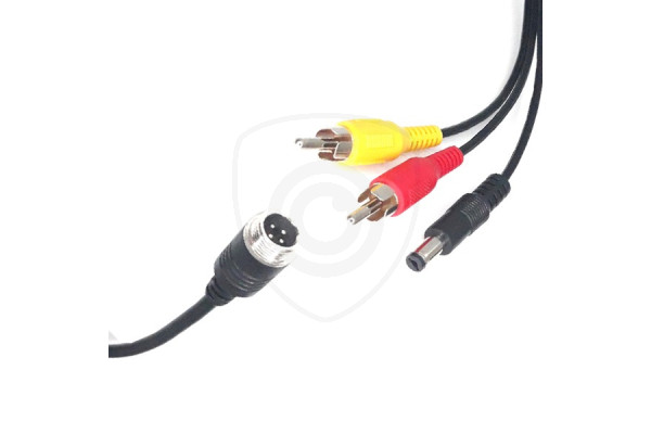 Redukce ze 4-PIN samec / 2x RCA samec + napájení samec