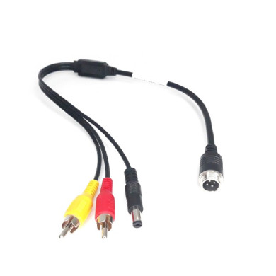 Redukce ze 4-PIN samec / 2x RCA samec + napájení samec