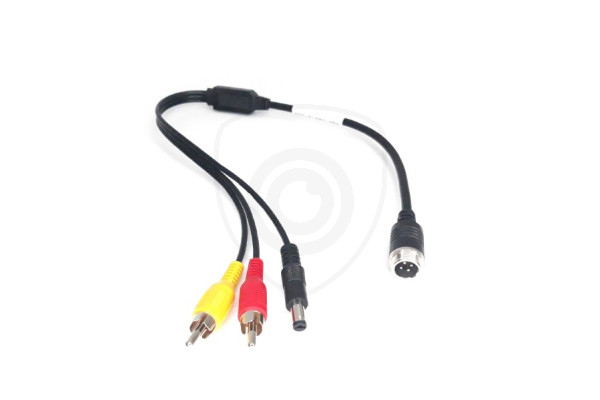 Redukce ze 4-PIN samec / 2x RCA samec + napájení samec