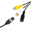 Redukce 4-PIN samice / 2x RCA samice + DC konektor samice