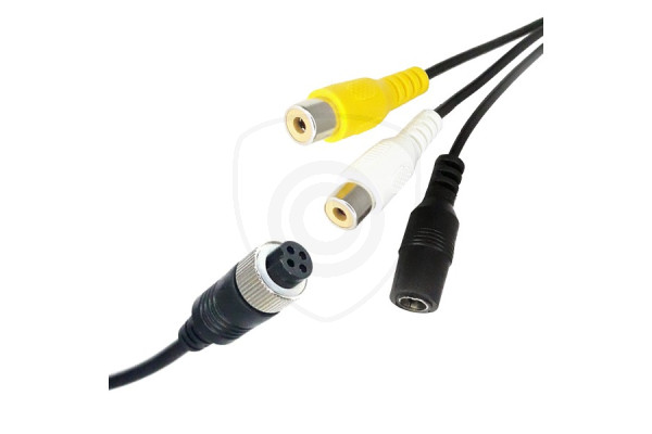 Redukce 4-PIN samice / 2x RCA samice + DC konektor samice