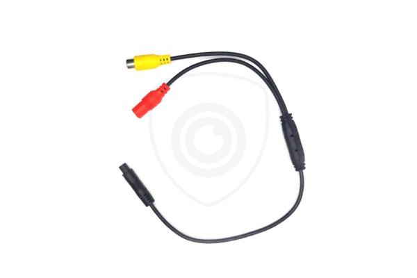 Redukce z Mini 4-PIN samec na 1x RCA samice + DC napájení samice