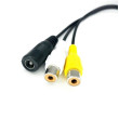 Redukce 4-PIN samec / 2x RCA samice + DC napájení samice