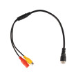 Redukce 4-PIN samec / 2x RCA samice + DC napájení samice