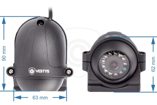 Kamera VESTYS SIDE kamera pro kamion, nákladní auta, traktor, kombajn, dodávky Kamera VESTYS SIDE kamera pro kamion, nákladní auta, traktor, kombajn, dodávky