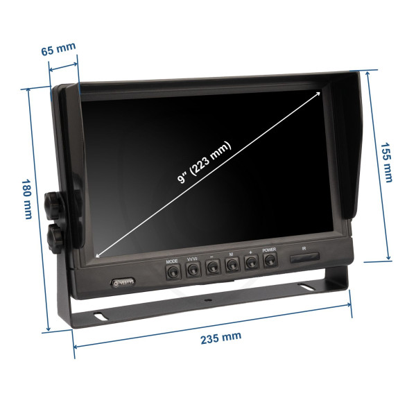 monitor 9 palců ovládání