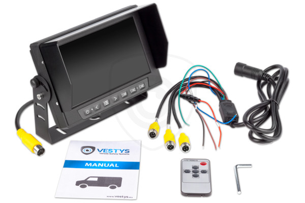 Vodotěsný monitor pro užitková vozidla VESTYS WP AHD 7″ Vodotěsný monitor pro užitková vozidla VESTYS WP AHD 7″