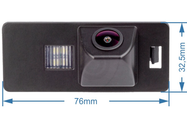 rozměr couvací kamery pro Audi A3, A4, A5, A6, A7, TT, Q3, Q5, Q7