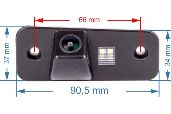 rozměr couvací kamery pro Hyundai Santa Fe (2006 - 2012)