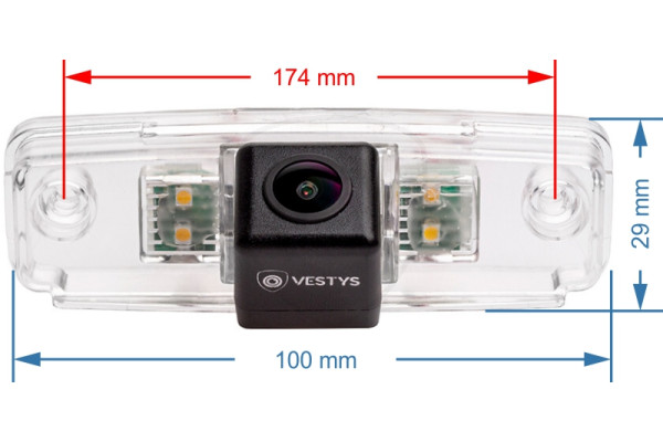 rozměr couvací kamery pro Subaru Forester, Impreza, Legacy a Outback