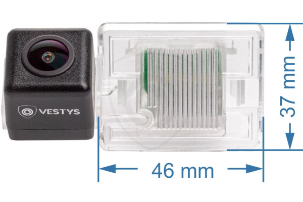 rozměr couvací kamery pro Mercedes-Benz GLA (X156), A (W176, W177), GLC (W253), C (W205), ML (W166), SLK (R172), Vito