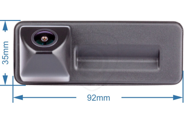 couvací kamera pro Škoda Octavia 2, Fabia, Roomster, Yeti, Superb v rukojeti zadního kufru - rozměry
