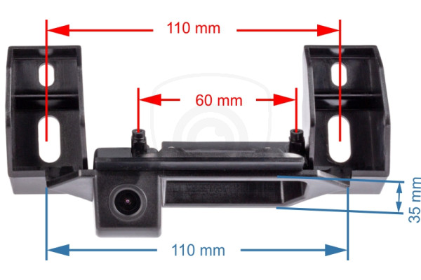 rozměry couvací kamery v rukojeti kufru pro Suzuki