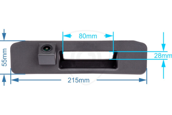 rozměry couvací kamery v rukojeti kufru pro Mercedes-Benz