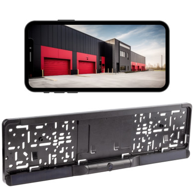 Držák SPZ s bezdrátovou solární couvací kamerou s připojením na mobilní telefon