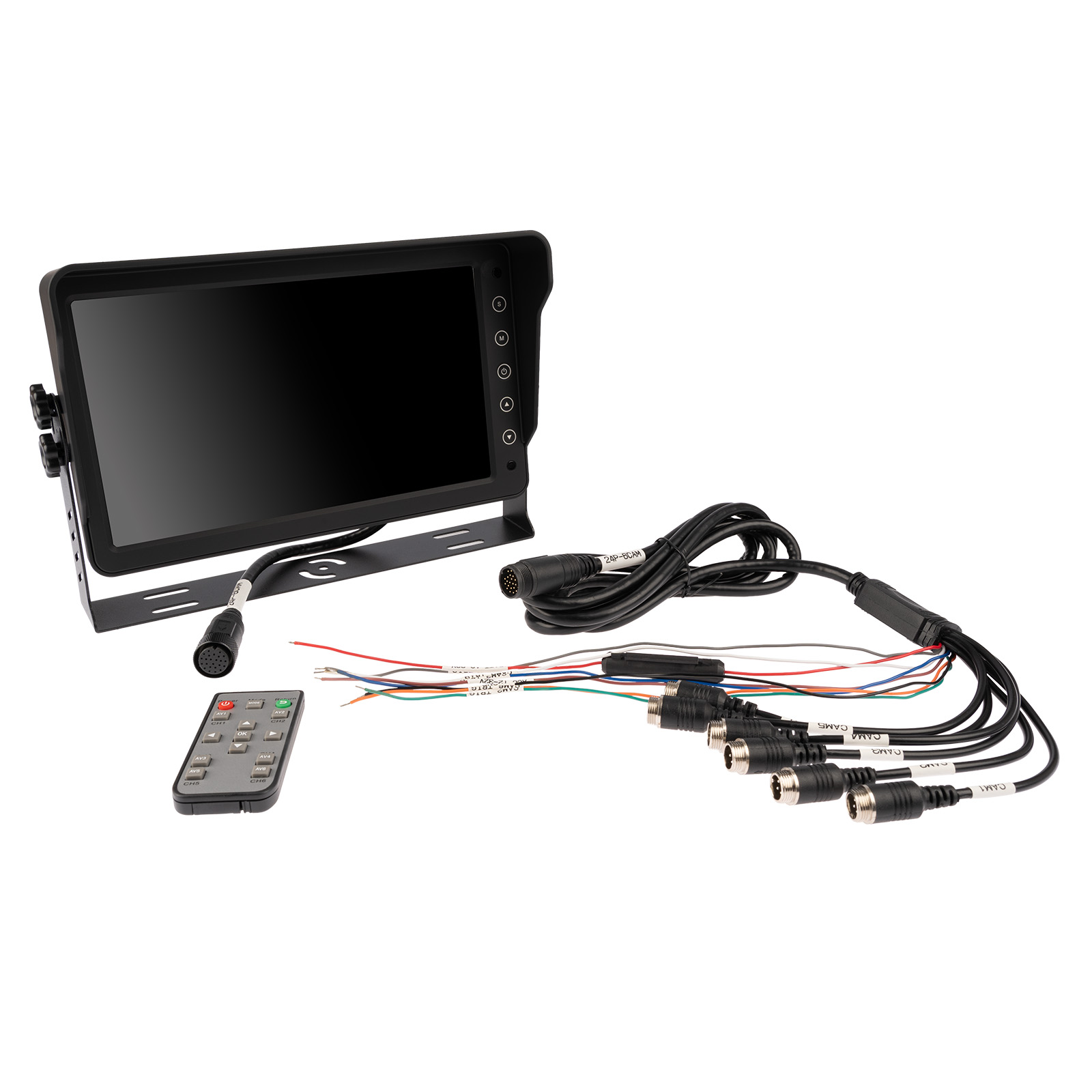Obsah balení AHD monitoru pro 6 kamer