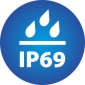 ikona znázorňující stupeň voděodolnosti kamery IP69K