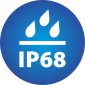 ikona znázorňující stupeň voděodolnosti kamery IP68
