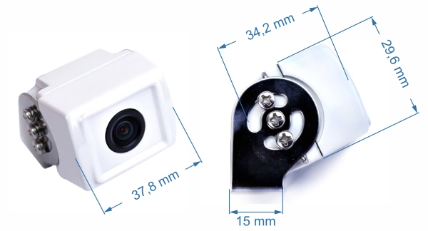 kamera vestys mini rozměry bílá barva kamery